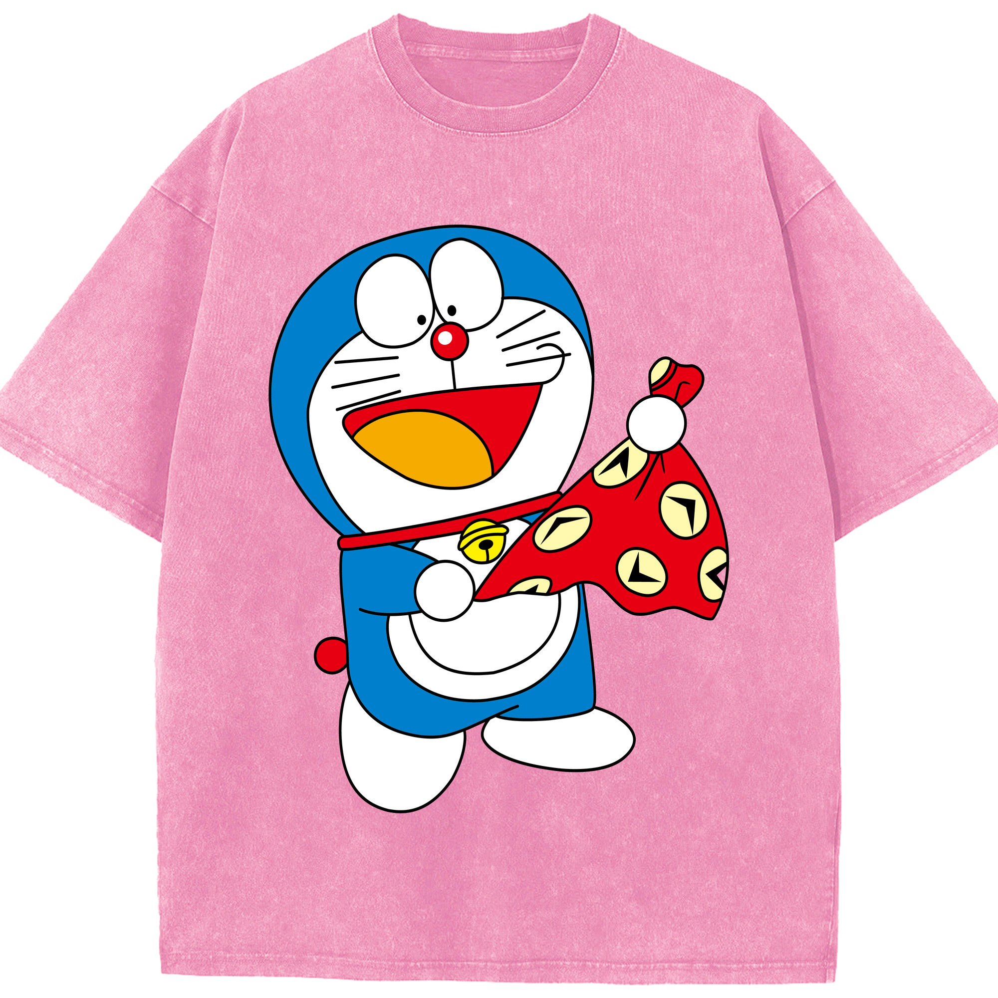 （画像用） ドラえもん Doraemon 綿100% ヴィンテージ風 半袖Tシャツ（フロントプリント）